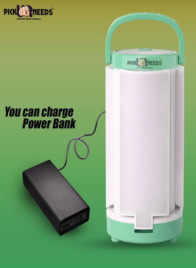 Pick Ur Needs Solar Rechargeable Emergency LED Foldable Floor Lantern Table Lamp Light (Green) - Image 2